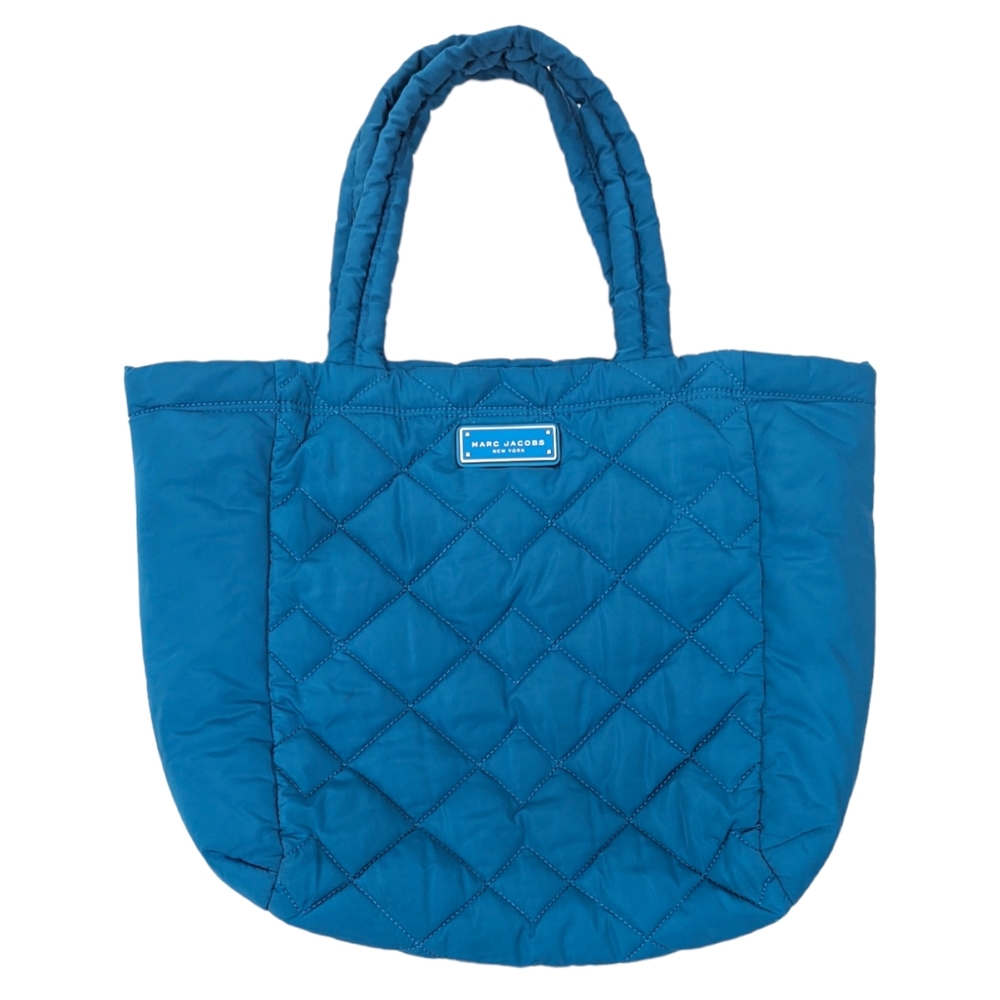 Marc Jacobs Medium Quilted Tote Bag Purse Handbag Blue